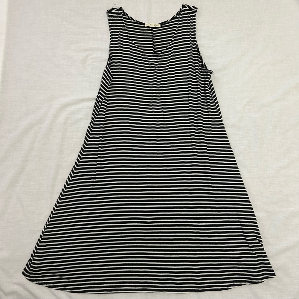 Striped Mini Sleeveless Dress
